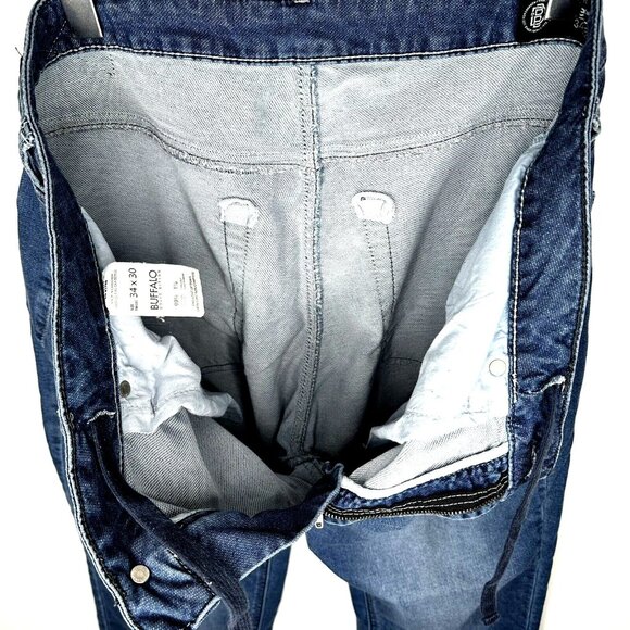 Buffalo David Bitton Mens Jeans 13203-B Felix-X Easy Fit Denim Blue 36X30 - Picture 8 of 16